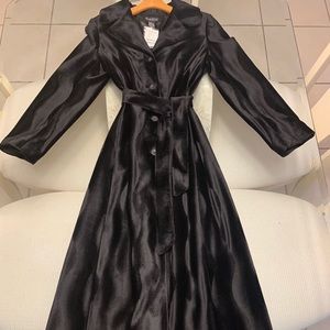 Bebe Maxi Coat Dress with Skirt Faux Fur